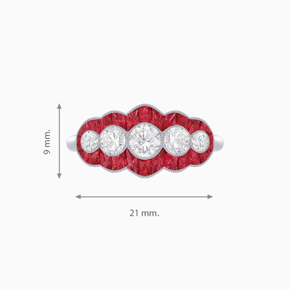 Five Stone Diamond Ring - Shahin Jewelry