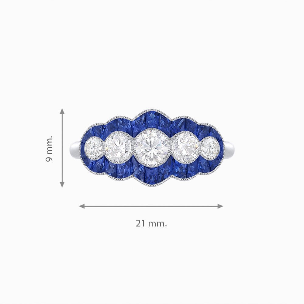 Five Stone Diamond Ring - Shahin Jewelry