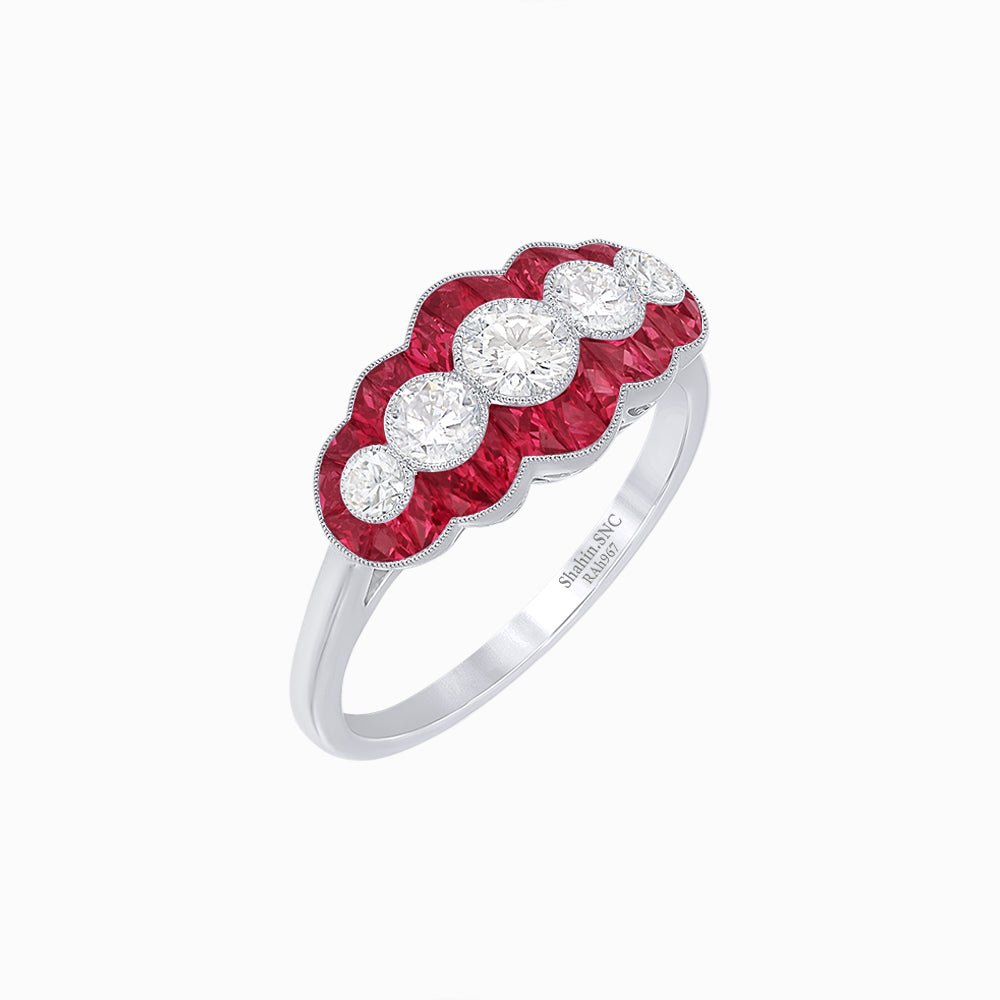 Five Stone Diamond Ring - Shahin Jewelry