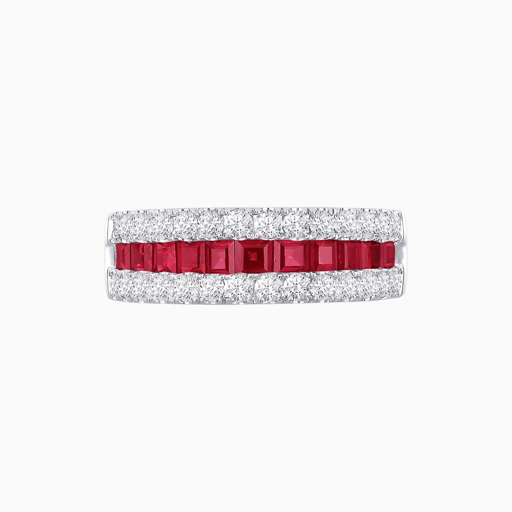 Gemstone and Diamond Band - Shahin Jewelry