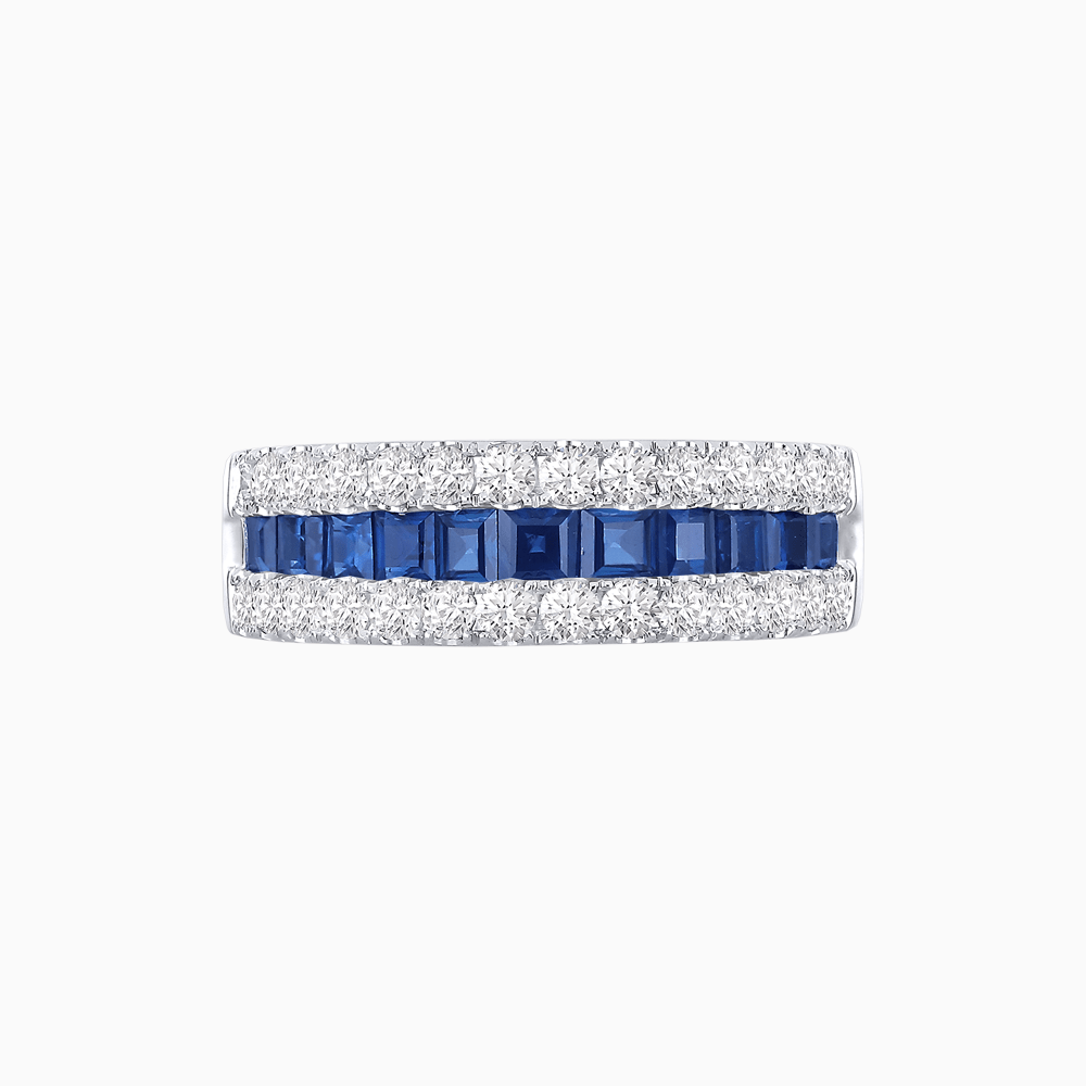 Gemstone and Diamond Band - Shahin Jewelry