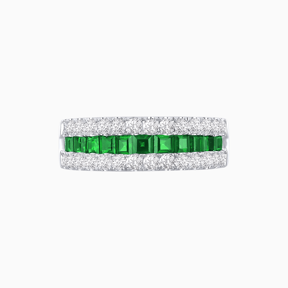 Gemstone and Diamond Band - Shahin Jewelry