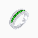 Load image into Gallery viewer, Gemstone and Diamond Band - Shahin Jewelry