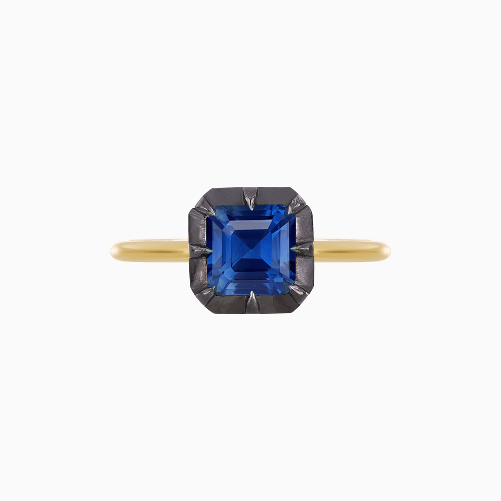Georgian - Inspired Cushion - Cut Ring Mounting - Shahin Jewelry