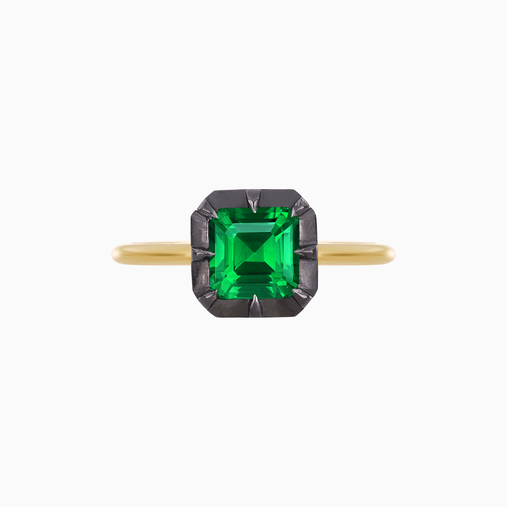 Georgian - Inspired Cushion - Cut Ring Mounting - Shahin Jewelry