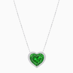 Load image into Gallery viewer, Heart Shape Double Halo Pendant with Diamond and Gemstone | Bezel Setting | Mounting | Without Chain - Shahin Jewelry
