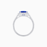 Load image into Gallery viewer, Heart Shape Ring with Baguette Diamond Halo and Diamond Accents - Shahin Jewelry
