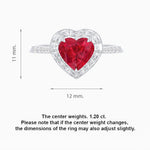 Load image into Gallery viewer, Heart Shape Ring with Baguette Diamond Halo and Diamond Accents - Shahin Jewelry