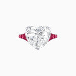 Load image into Gallery viewer, Heart Shape Ring with Diamond Accents - Shahin Jewelry