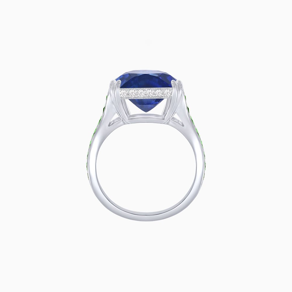 Heart Shape Ring with Diamond Accents - Shahin Jewelry