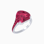 Load image into Gallery viewer, Heart Shape Ring with Diamond Accents - Shahin Jewelry
