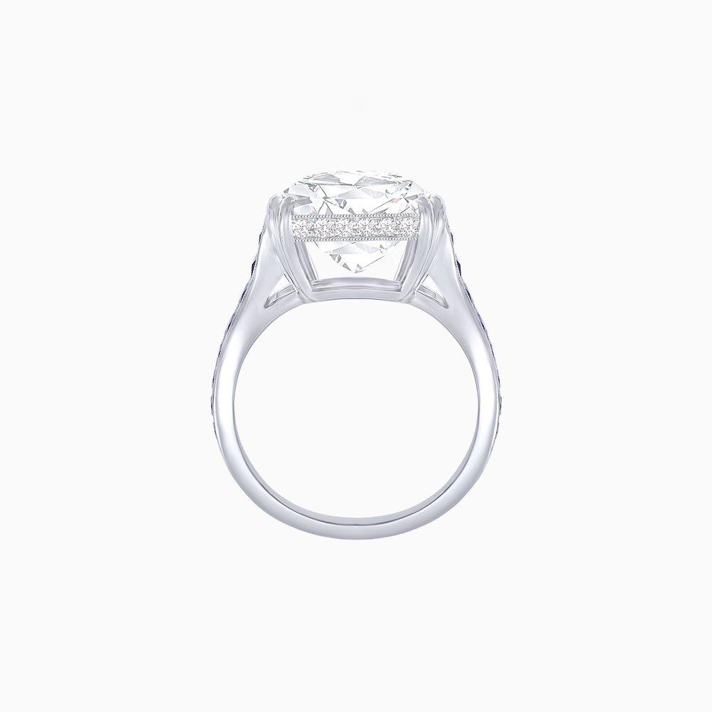 Heart Shape Ring with Diamond Accents - Shahin Jewelry