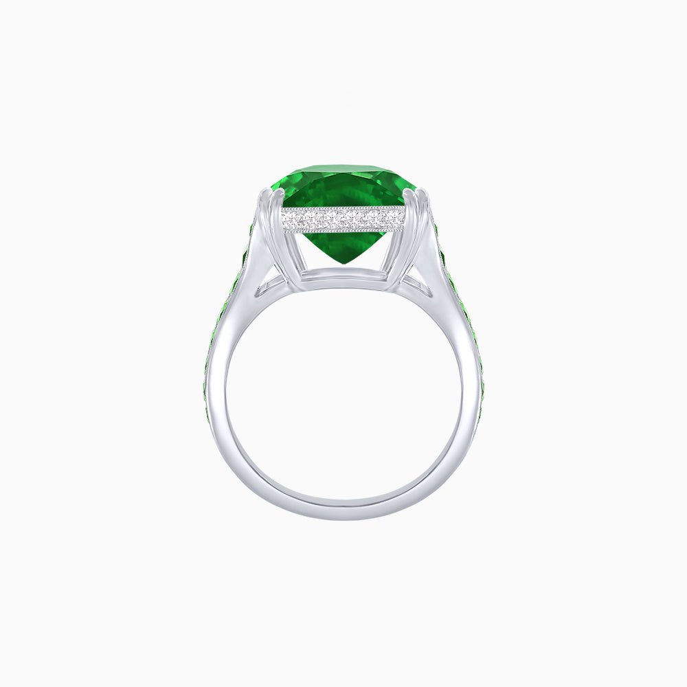 Heart Shape Ring with Diamond Accents - Shahin Jewelry