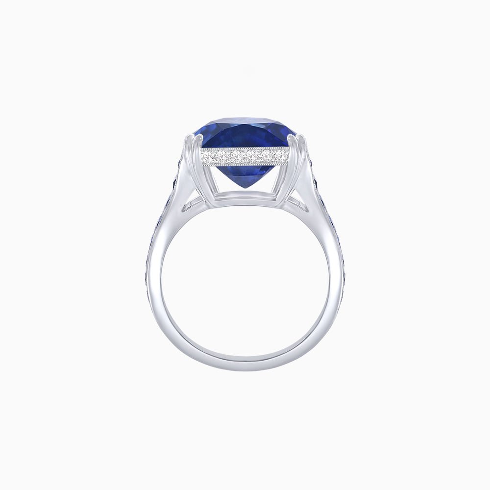 Heart Shape Ring with Diamond Accents - Shahin Jewelry