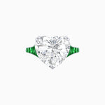 Load image into Gallery viewer, Heart Shape Ring with Diamond Accents - Shahin Jewelry