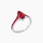 Load image into Gallery viewer, Marquise Center Mounting Engagement Ring with Accent Diamonds - Shahin Jewelry
