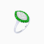 Load image into Gallery viewer, Marquise Cut Center Stone Double Halo Ring Mounting with Calibre Cut Gemstone Halo - Shahin Jewelry