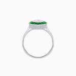 Load image into Gallery viewer, Marquise Cut Center Stone Double Halo Ring Mounting with Calibre Cut Gemstone Halo - Shahin Jewelry