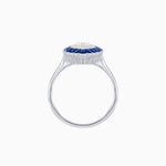 Load image into Gallery viewer, Marquise Cut Center Stone Double Halo Ring Mounting with Calibre Cut Gemstone Halo - Shahin Jewelry