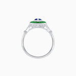 Load image into Gallery viewer, Marquise Cut Center Stone Double Halo Ring Mounting with French Cut Gemstone Accents - Shahin Jewelry
