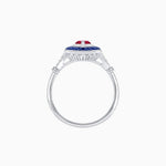 Load image into Gallery viewer, Marquise Cut Center Stone Double Halo Ring Mounting with French Cut Gemstone Accents - Shahin Jewelry