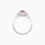 Load image into Gallery viewer, Marquise Cut Ring with Double Diamond Halo and Diamond-Accented Shoulders - Shahin Jewelry