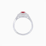 Load image into Gallery viewer, Marquise Diamond Double Halo Ring with Baguette Frame - Shahin Jewelry