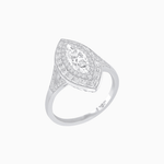 Load image into Gallery viewer, Marquise Diamond Double Halo Ring with Baguette Frame - Shahin Jewelry