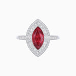 Load image into Gallery viewer, Marquise - Inspired Double Halo Diamond Engagement Ring Mounting - Shahin Jewelry
