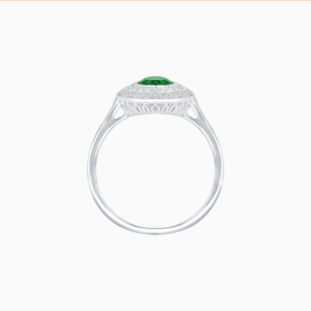 Marquise - Inspired Double Halo Diamond Engagement Ring Mounting - Shahin Jewelry