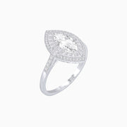 Marquise - Inspired Double Halo Diamond Engagement Ring Mounting - Shahin Jewelry