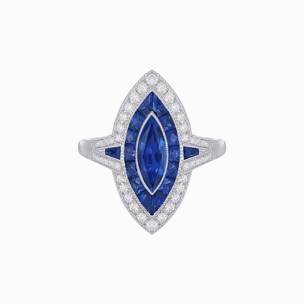 Marquise Shape Art Deco Style - Shahin Jewelry