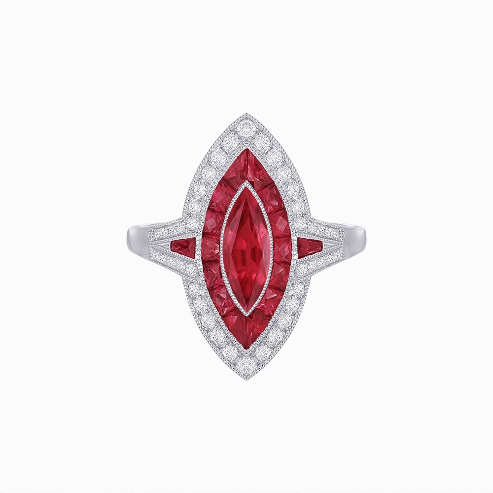 Marquise Shape Art Deco Style - Shahin Jewelry