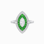 Load image into Gallery viewer, Marquise Shape Art Deco Style Diamond Ring - Shahin Jewelry
