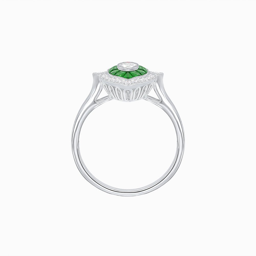 Marquise Shape Art Deco Style Diamond Ring - Shahin Jewelry