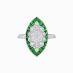 Load image into Gallery viewer, Marquise Shaped Antique Inspired Filigree Illusion Setting Ring - Shahin Jewelry
