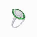 Load image into Gallery viewer, Marquise Shaped Antique Inspired Filigree Illusion Setting Ring - Shahin Jewelry
