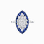 Load image into Gallery viewer, Marquise Shaped Antique Inspired Filigree Illusion Setting Ring - Shahin Jewelry
