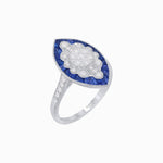 Load image into Gallery viewer, Marquise Shaped Antique Inspired Filigree Illusion Setting Ring - Shahin Jewelry
