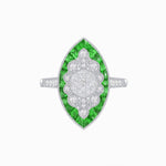 Load image into Gallery viewer, Marquise Shaped Antique Inspired Filigree Illusion Setting Ring - Shahin Jewelry
