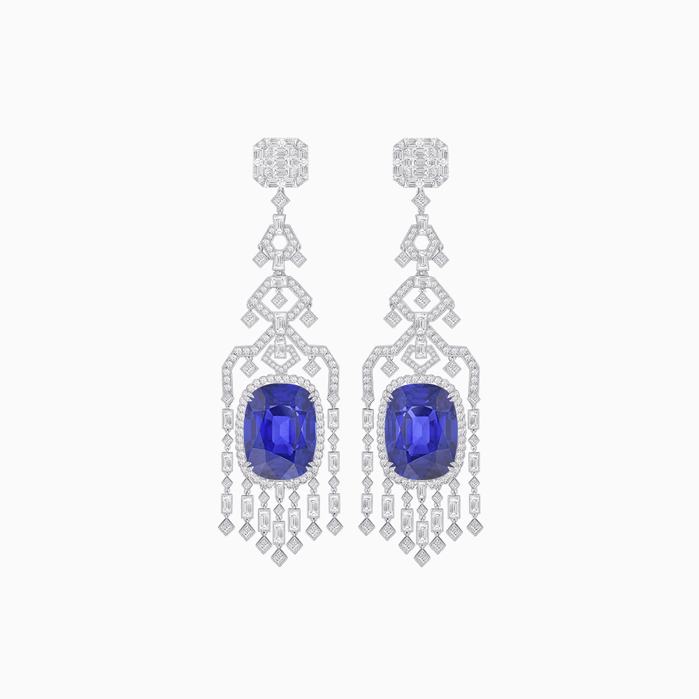 One-of-a-Kind Luxury Chandelier Mounting Diamond Earrings - Shahin Jewelry