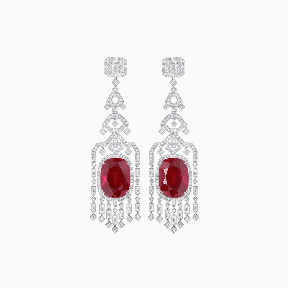 One-of-a-Kind Luxury Chandelier Mounting Diamond Earrings - Shahin Jewelry