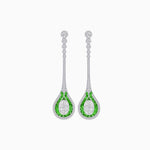 Load image into Gallery viewer, Ottoman Style Tulip Earrings Oval Mounting with Diamond and Gemstone - Shahin Jewelry
