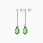 Load image into Gallery viewer, Ottoman Style Tulip Earrings Oval Mounting with Diamond and Gemstone - Shahin Jewelry
