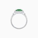 Load image into Gallery viewer, Oval Cut Center Stone Double Halo Ring Mounting with French Cut Gemstone Accents - Shahin Jewelry
