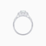Load image into Gallery viewer, Oval Cut Center Stone Ring Mounting with Diamond Halo - Shahin Jewelry