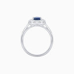 Load image into Gallery viewer, Oval Cut Center Stone Ring Mounting with Diamond Halo - Shahin Jewelry