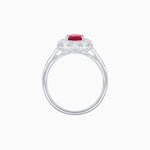 Load image into Gallery viewer, Oval Cut Center Stone Ring Mounting with Diamond Halo - Shahin Jewelry