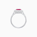Load image into Gallery viewer, Oval Cut Ring with Baguette Diamond Halo and Diamond-Accented Shank - Shahin Jewelry