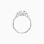 Load image into Gallery viewer, Oval Cut Ring with Baguette Diamond Halo and Diamond-Accented Shank - Shahin Jewelry